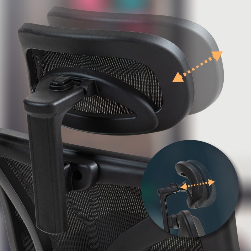 Silla de oficina negra Deshler