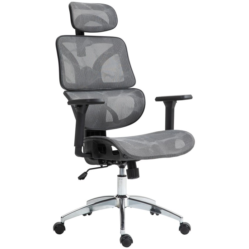 Silla de oficina gris Deshler