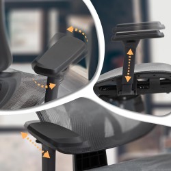 Silla de oficina gris Deshler