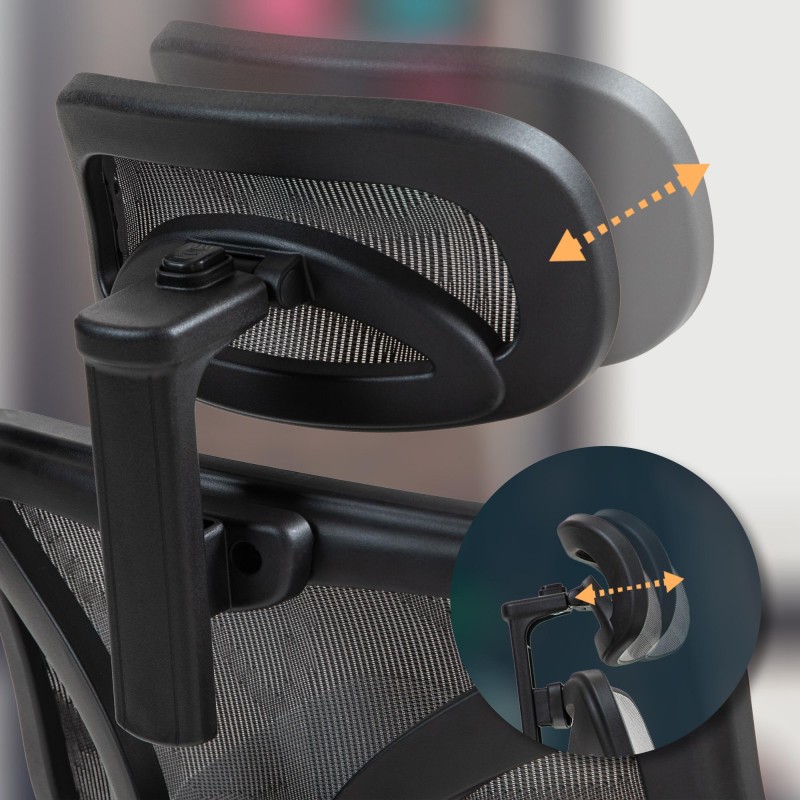 Silla de oficina gris Deshler