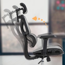 Silla de oficina gris Deshler