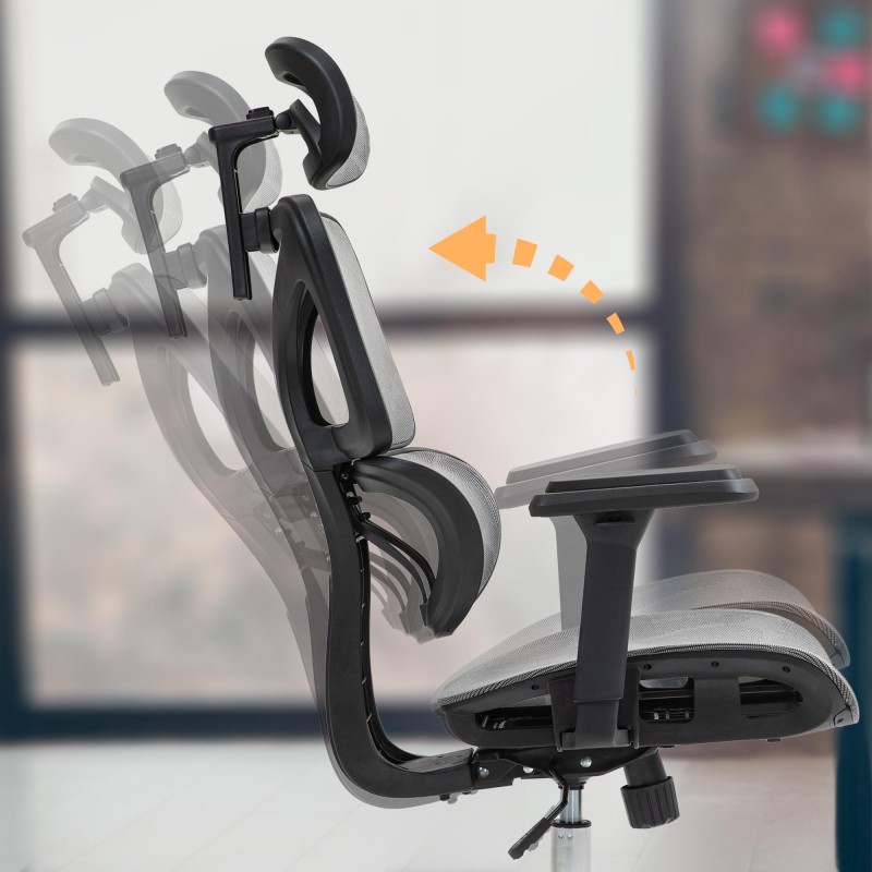 Silla de oficina gris Deshler