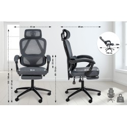 Silla de oficina Gander gris oscuro