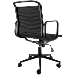 Silla de oficina Bakers, polipiel negra