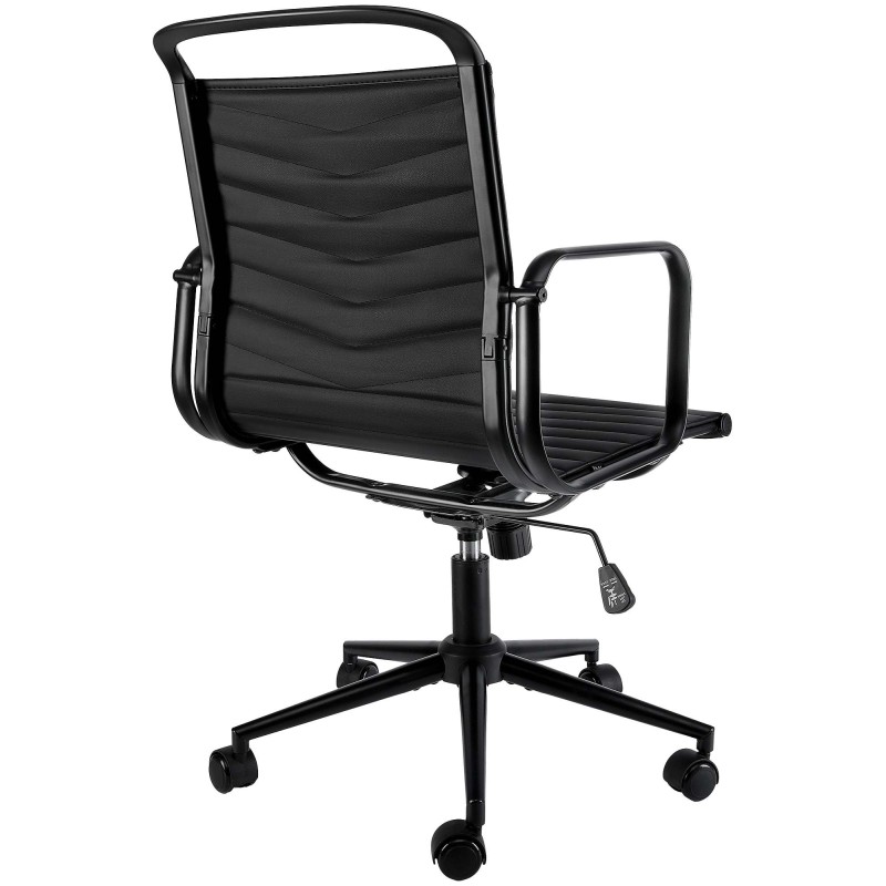 Silla de oficina Bakers, polipiel negra