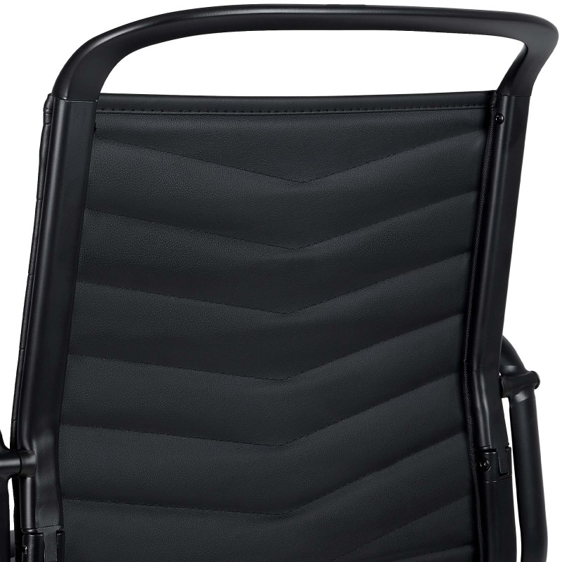 Silla de oficina Bakers, polipiel negra