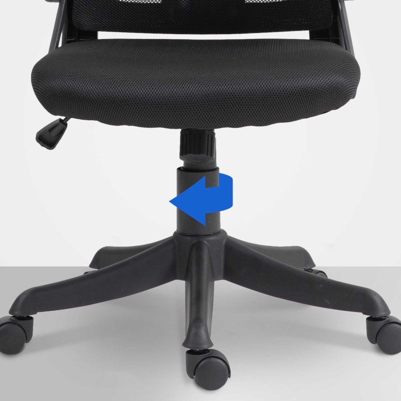 Silla de oficina negra Taos