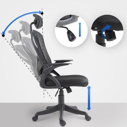 Silla de oficina negra Taos