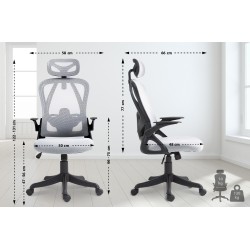 Silla de oficina gris Taos