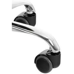 Juego de 2 taburetes de trabajo Reno, piel sintética negra