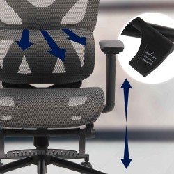 Silla de oficina Reston negra/gris