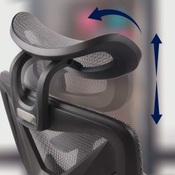 Silla de oficina Reston negra/gris