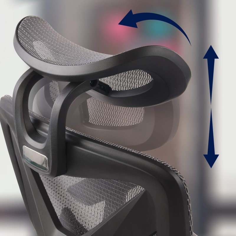 Silla de oficina Reston negra/gris