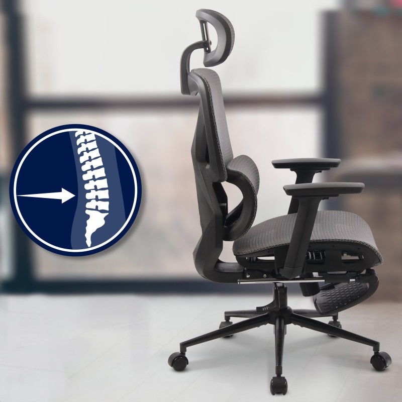 Silla de oficina Reston negra/gris