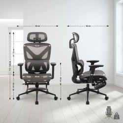 Silla de oficina Reston negra/gris