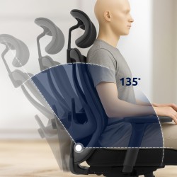 Silla de oficina negra Elisha