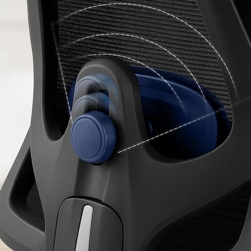 Silla de oficina negra Elisha