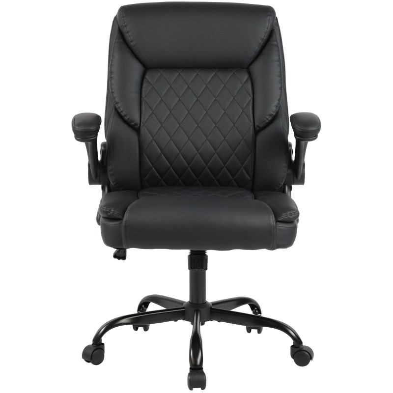 Silla de oficina Medfield, polipiel negra