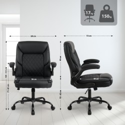 Silla de oficina Medfield, polipiel negra