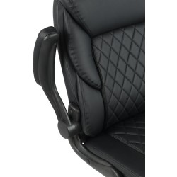 Silla de oficina Medfield, polipiel negra