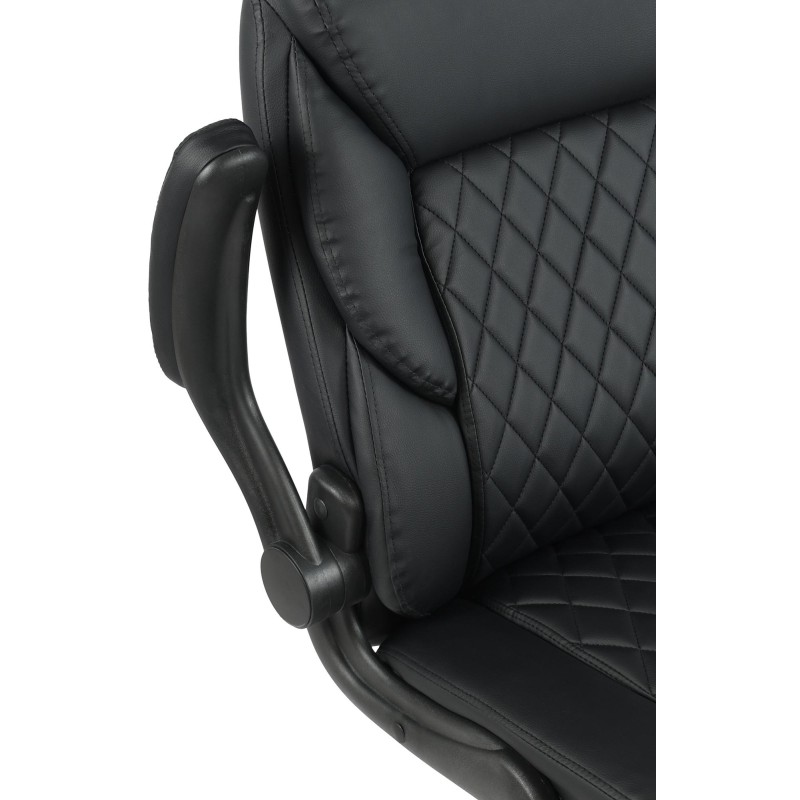 Silla de oficina Medfield, polipiel negra