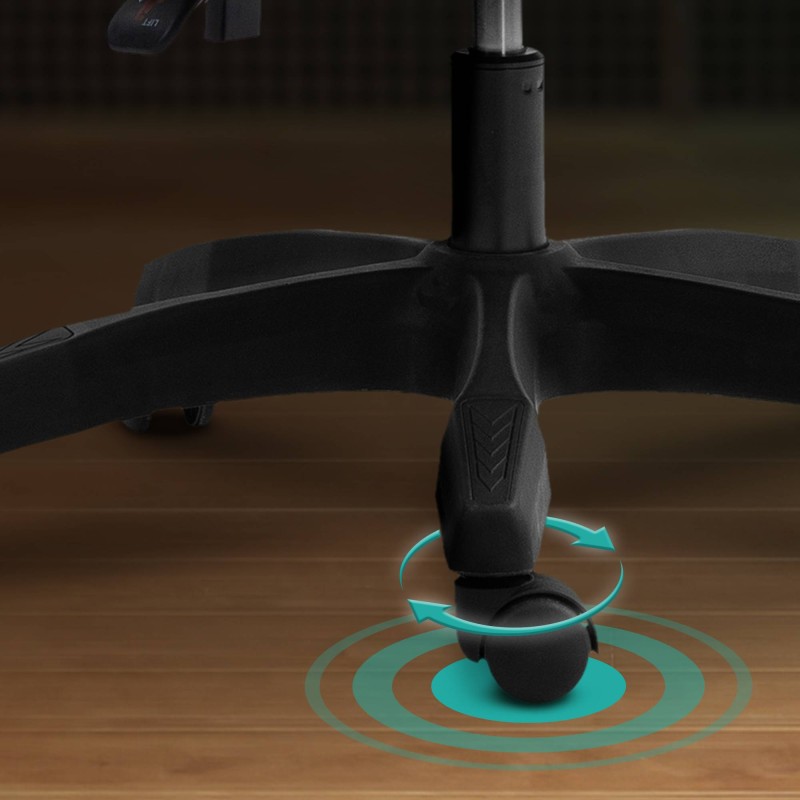 Silla de oficina Miltona en tela gris/negra