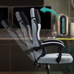 Silla de oficina Miltona en tela gris/negra