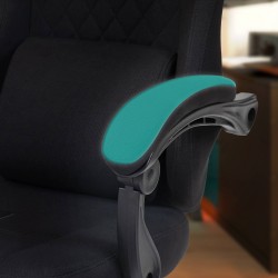 Silla de oficina Miltona en tela negra/negra