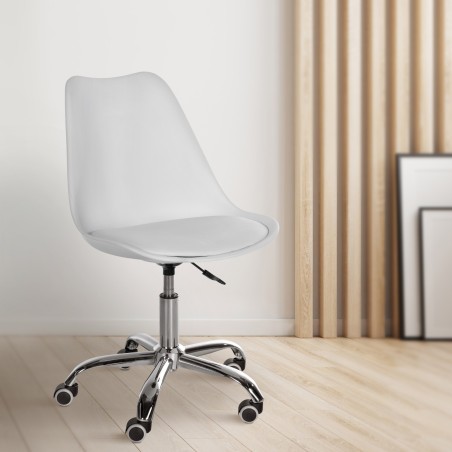 Taburete de trabajo blanco Laflin