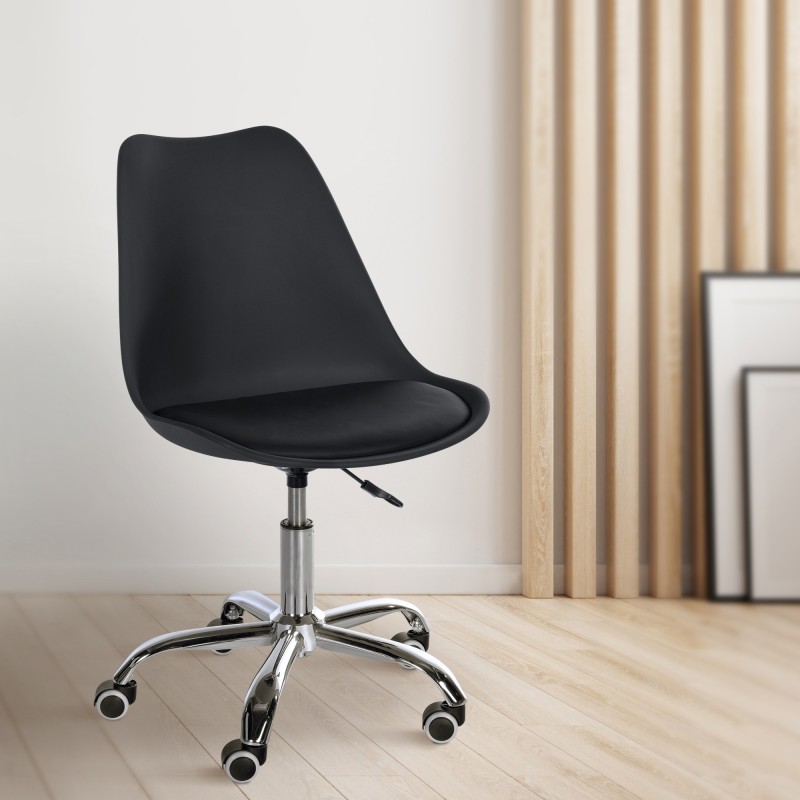 Taburete de trabajo negro Laflin