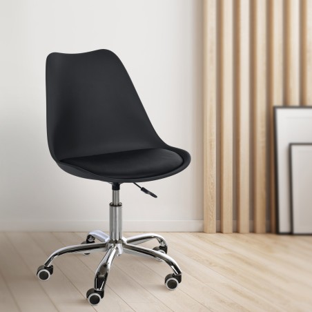 Taburete de trabajo negro Laflin