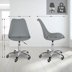 Taburete de trabajo Laflin gris