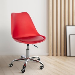 Taburete de trabajo rojo Laflin