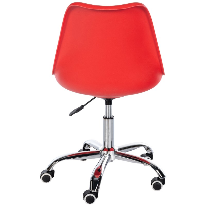 Taburete de trabajo rojo Laflin