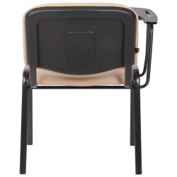 Conjunto de 4 sillas Ken con mesa plegable, tela color crema