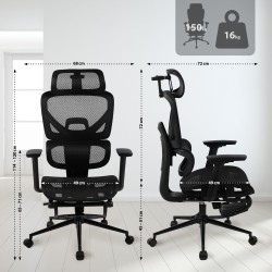 Silla de oficina negra Beresford