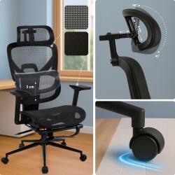 Silla de oficina negra Beresford