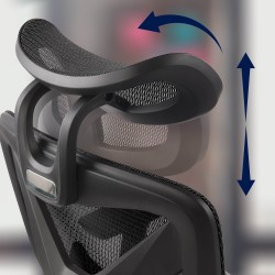 Silla de oficina Reston negra/negra