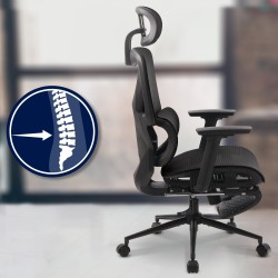 Silla de oficina Reston negra/negra