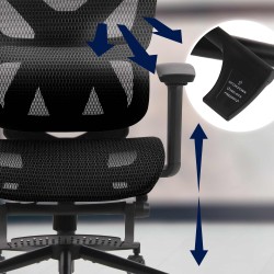 Silla de oficina Reston negra/negra