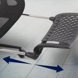 Silla de oficina Reston negra/negra