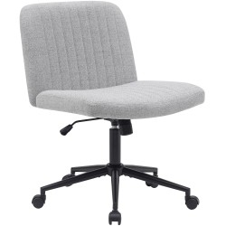 Silla de oficina Kingman en tela gris claro