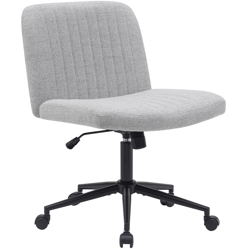 Silla de oficina Kingman en tela gris claro