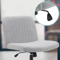 Silla de oficina Kingman en tela gris claro