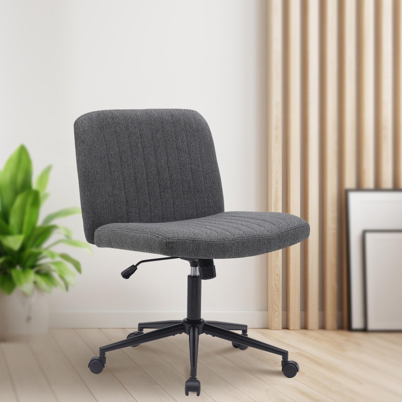 Silla de oficina Kingman en tela gris oscuro