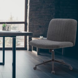 Silla de oficina Kingman en tela gris oscuro