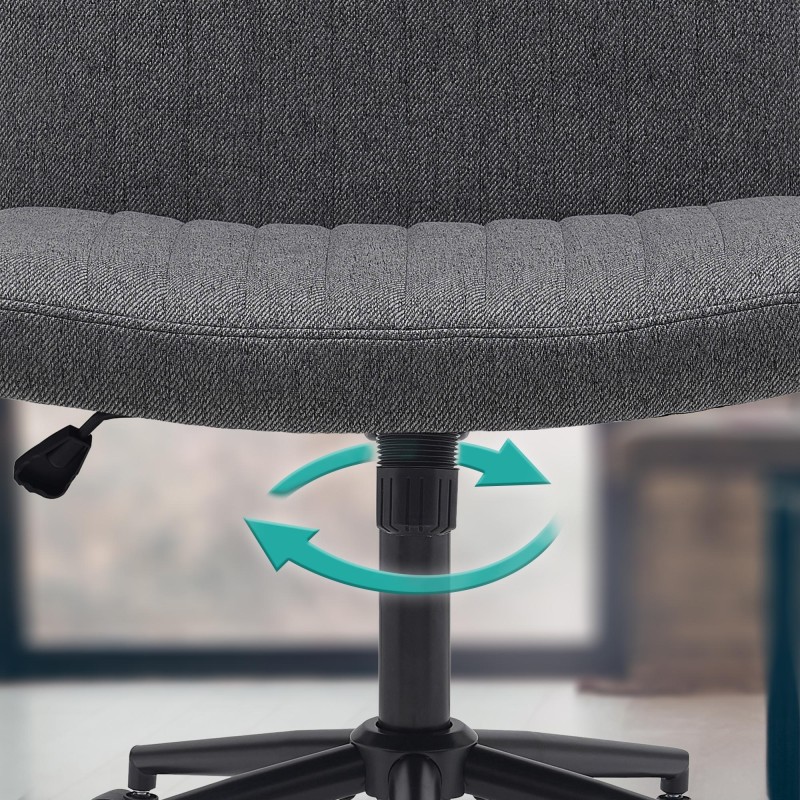 Silla de oficina Kingman en tela gris oscuro