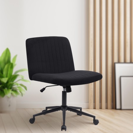 Silla de oficina Kingman de tela negra