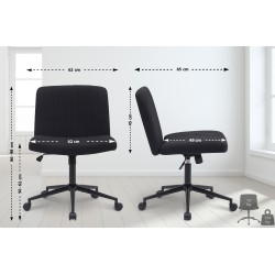 Silla de oficina Kingman de tela negra