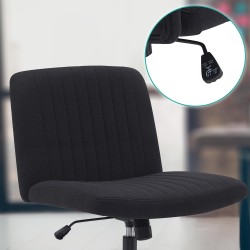 Silla de oficina Kingman de tela negra